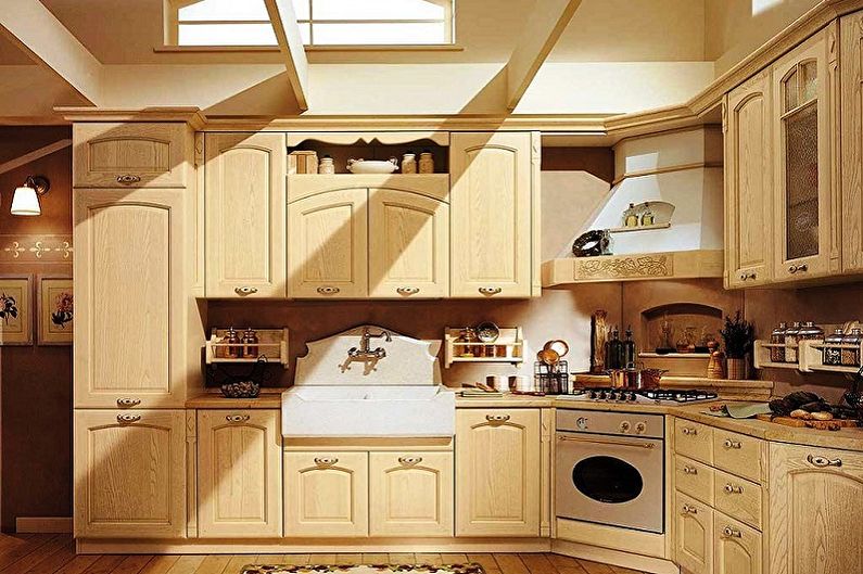 Beige kjøkken - interiørdesignfoto