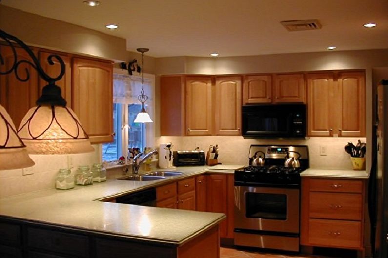 Beige kjøkken - interiørdesignfoto
