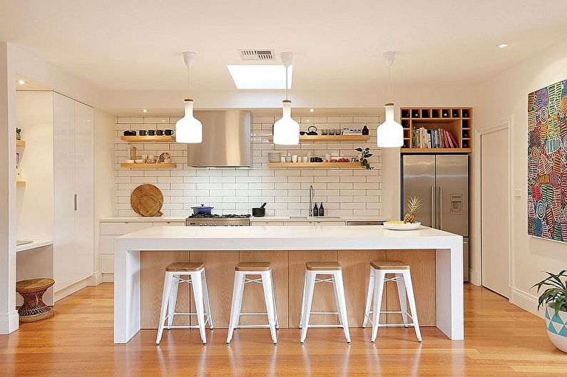Beige kjøkken i skandinavisk stil - interiørdesign