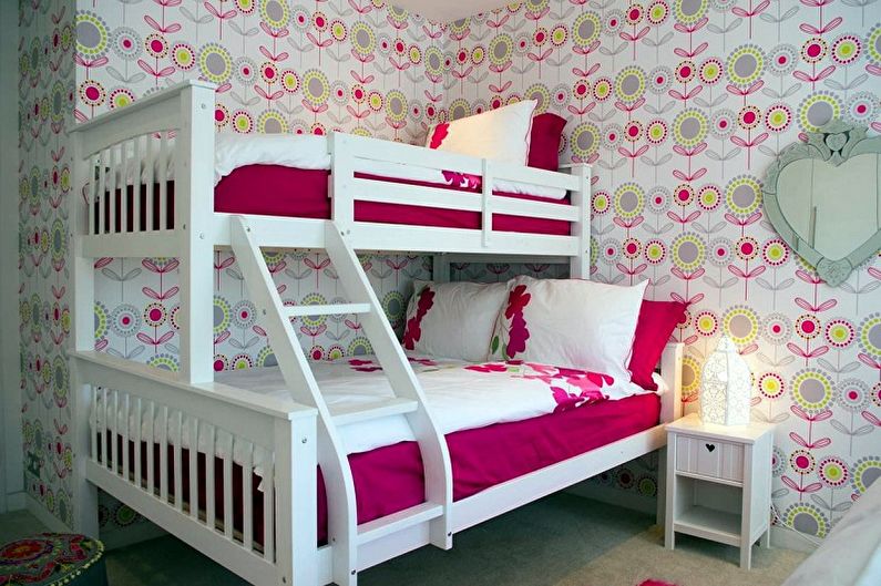 Móveis de quarto infantil para duas meninas - lugares para dormir