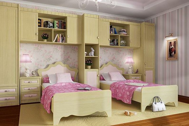 Móveis de quarto infantil para duas meninas - lugares para dormir