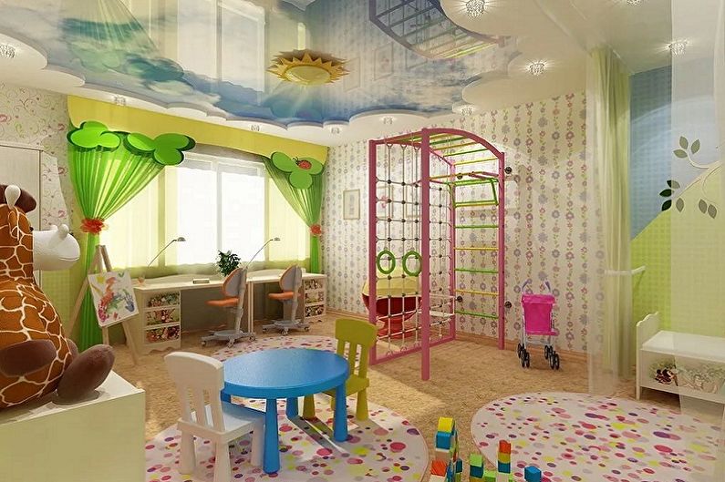 Mobilier pentru o cameră pentru copii pentru două fete - Camera de joacă
