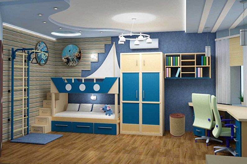עיצוב חדר ילדים לשני בנים - קישוט קיר