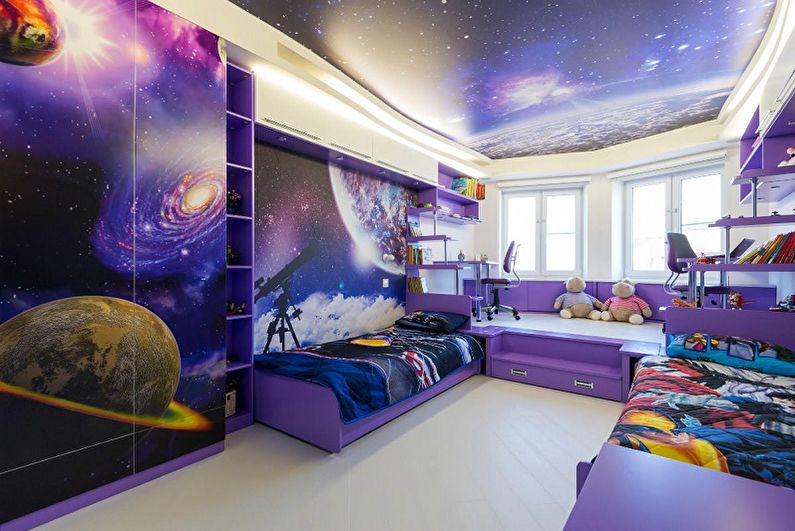 Σχεδιασμός παιδικού δωματίου για δύο αγόρια - Διακόσμηση οροφής