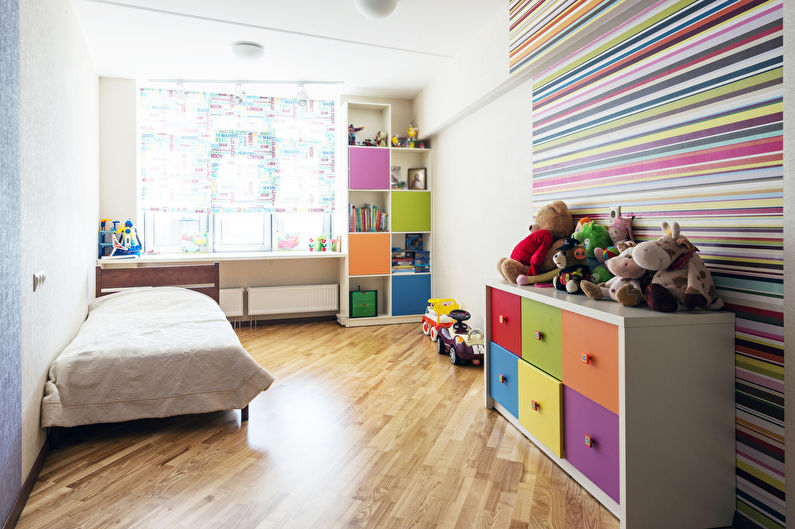Otroška soba v slogu minimalizma - Notranjost