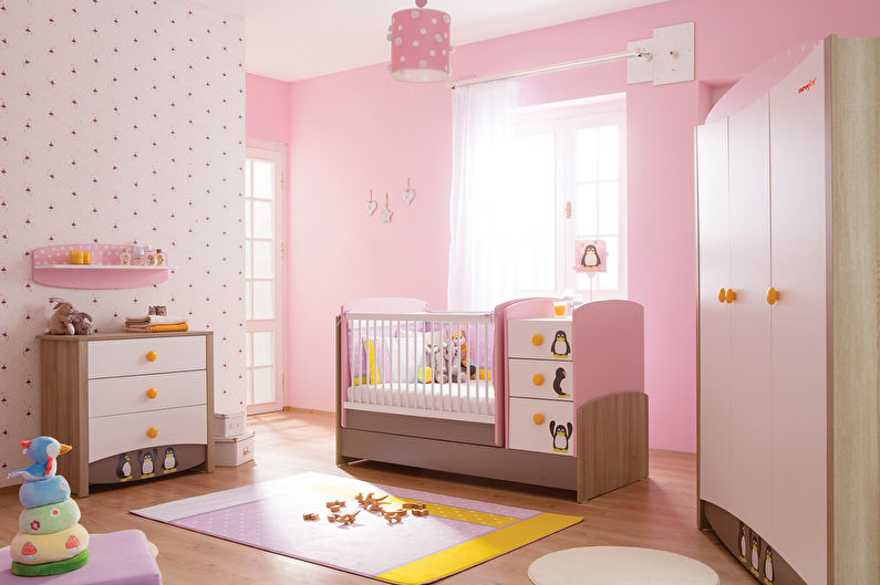 Ροζ παιδικό δωμάτιο για κορίτσια - Εσωτερική διακόσμηση