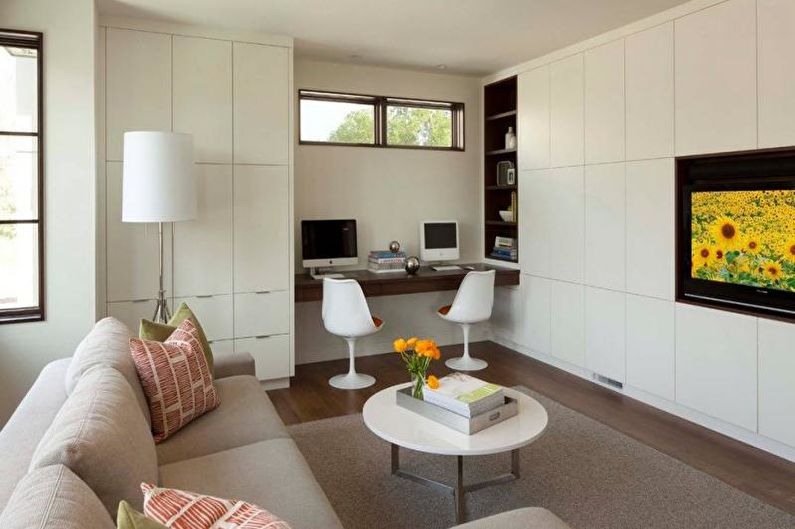 Interiørdesign av en to -roms leilighet - foto
