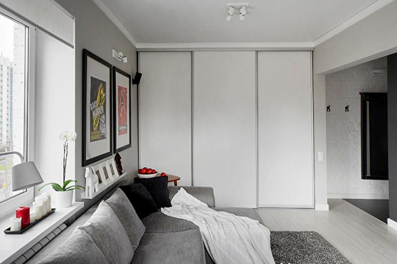 Interiørdesign av en to -roms leilighet - foto