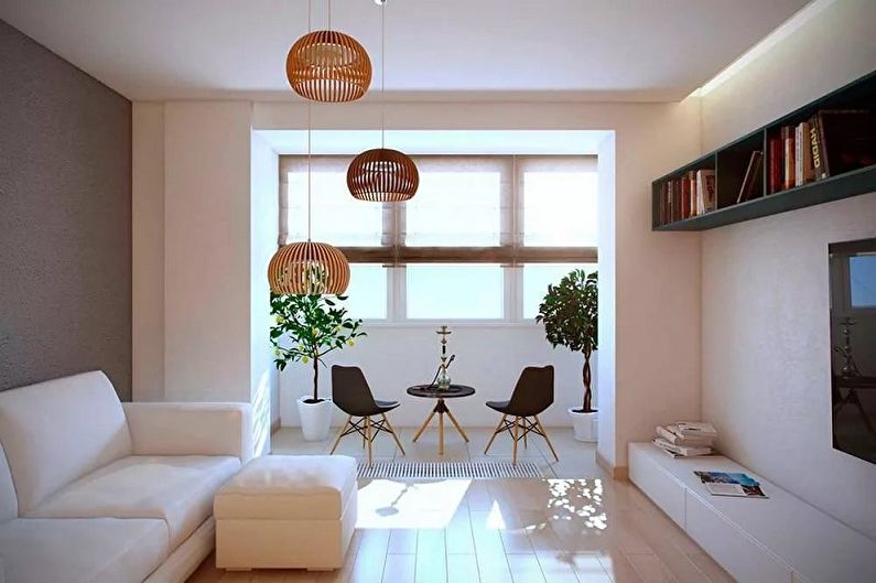 Projeto da sala de estar 12 m². - Layout e expansão de espaço