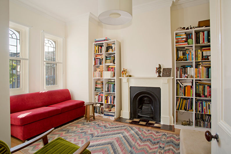 Design de interiores da sala de estar com 15 m². - Foto