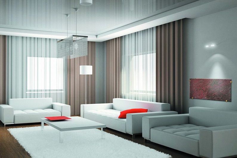 Sala de estar 16 m² no estilo do minimalismo - design de interiores