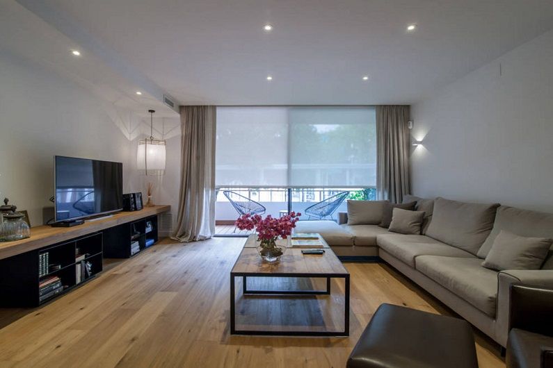 Sivá obývačka 16 m2 - Interiérový dizajn