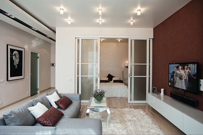 Sala de estar 16 m² em um estilo moderno - Design de interiores