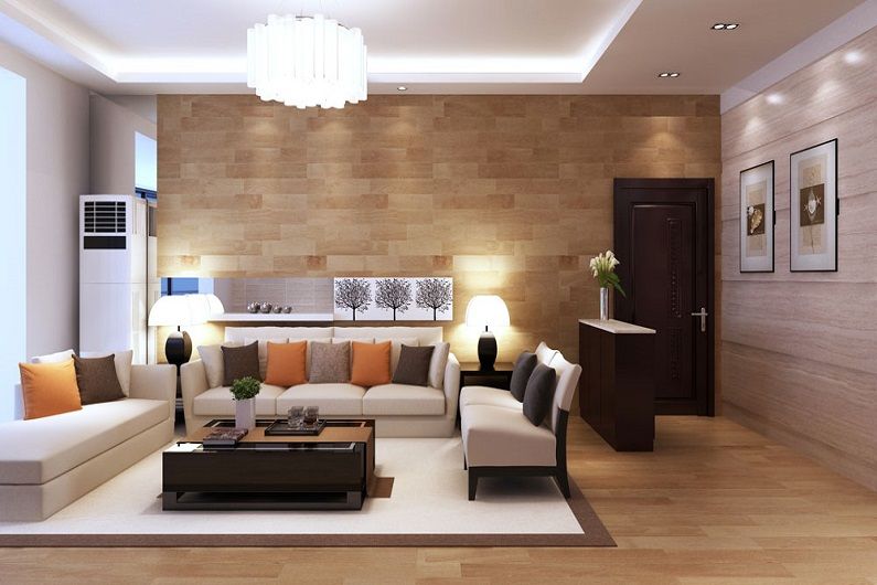 Design de interiores da sala de estar 16 m². - Foto