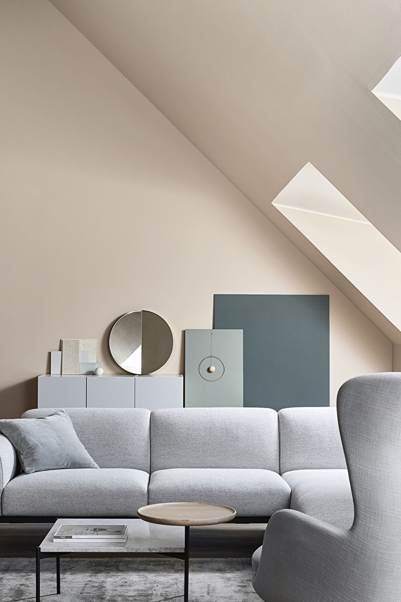 Camera de zi 17 mp în stilul minimalismului - Design interior
