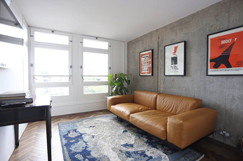 Dizajn obývačky 20 m2 - textil