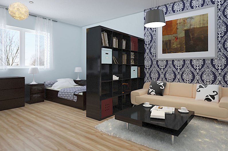 Diseño de sala de estar de dormitorio - Decoración de pared