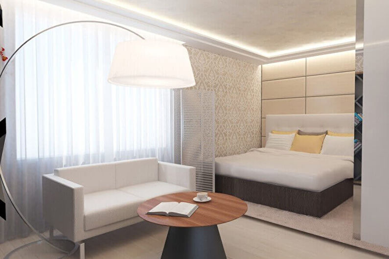 Diseño de sala de estar de dormitorio - Decoración de pared