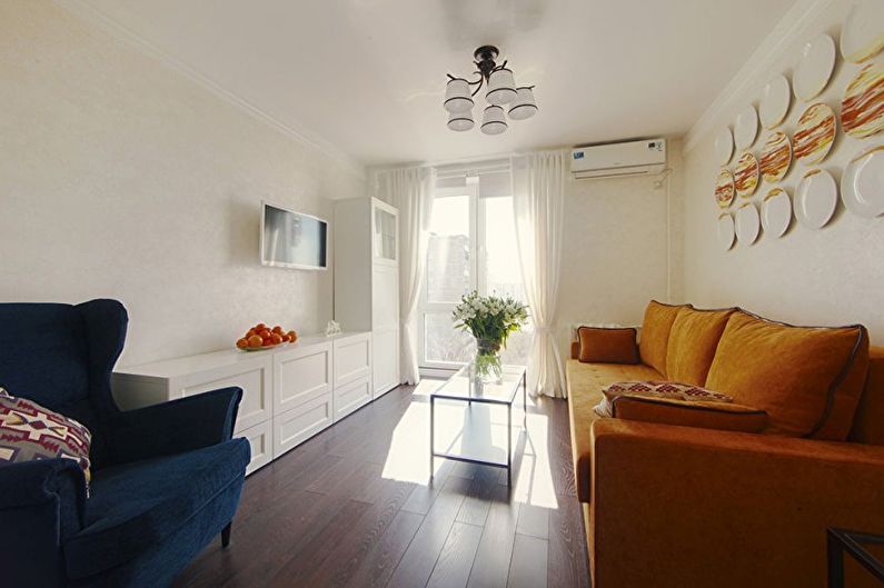 Design interior cameră de zi în stilul minimalismului - fotografie