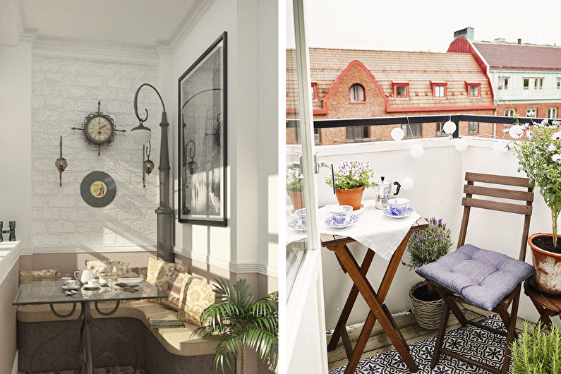 Kombinácia balkóna a kuchyne - návrh interiéru