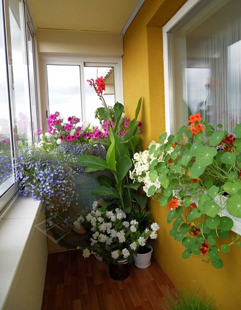 Zimná záhrada na balkóne - interiérový dizajn