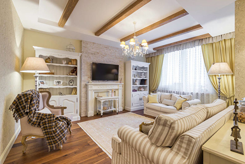 Design de sala de estar em estilo clássico
