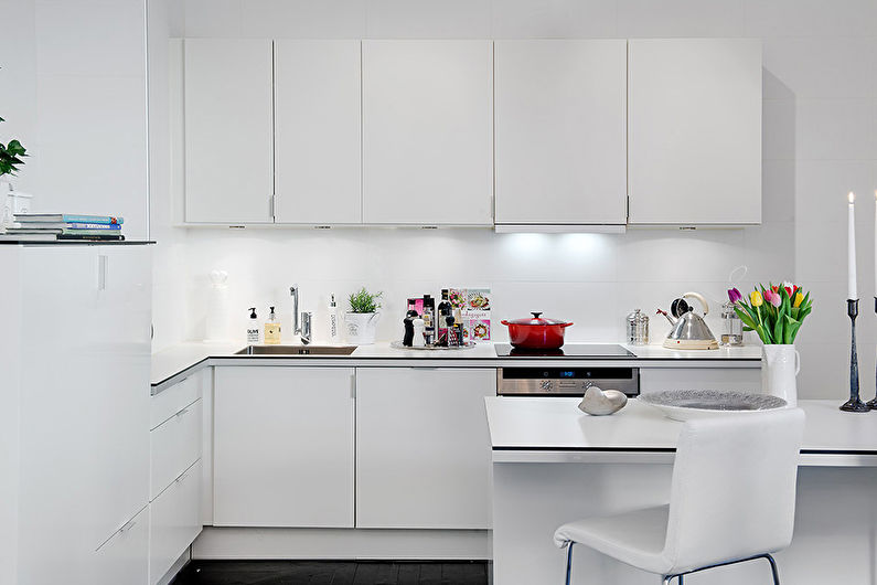Λευκή κουζίνα - Σχεδιασμός εσωτερικών χώρων