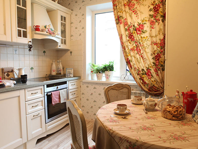 Návrh malej kuchyne v štýle Provence