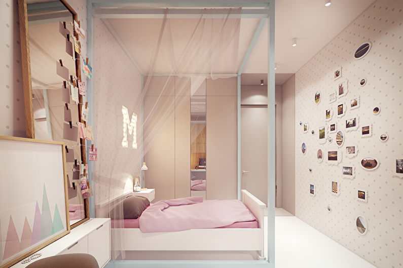 Σχεδιασμός δωματίου για ένα έφηβο κορίτσι - φωτογραφία