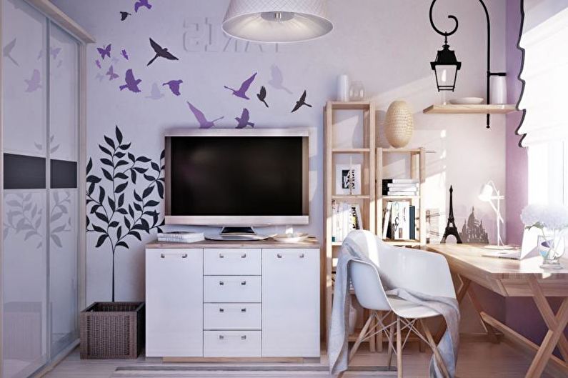 Diseño interior de una habitación para un adolescente - foto