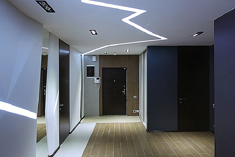 Notranja zasnova hodnika v stanovanju - fotografija
