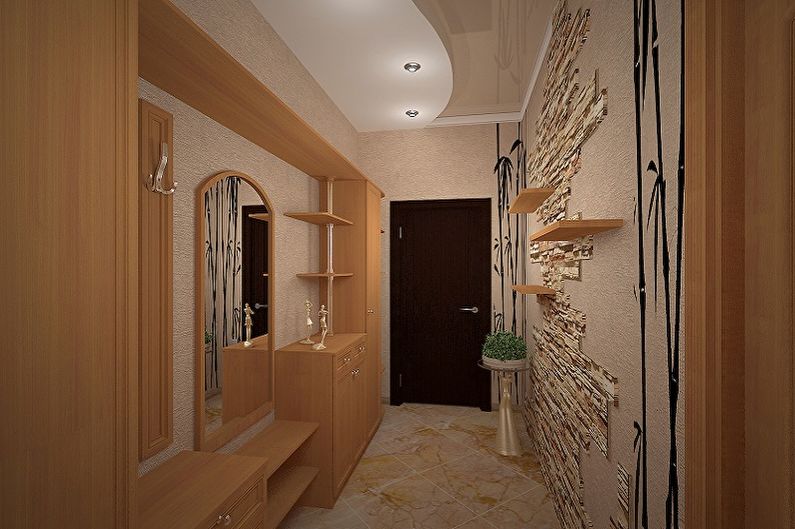 Notranja zasnova hodnika v stanovanju - fotografija