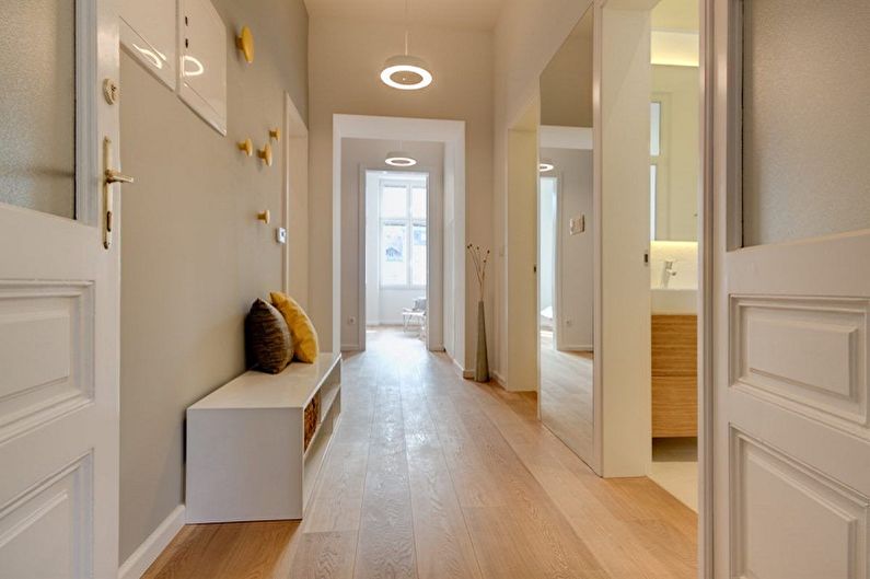 Oblikovanje hodnika v stanovanju: 80 fotografij in idej