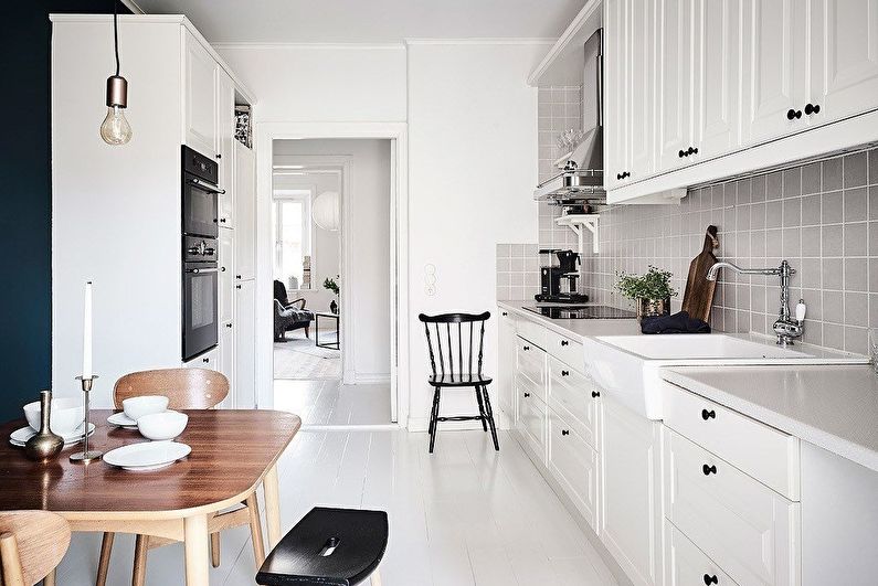 Kjøkken 10 kvm i skandinavisk stil - interiør