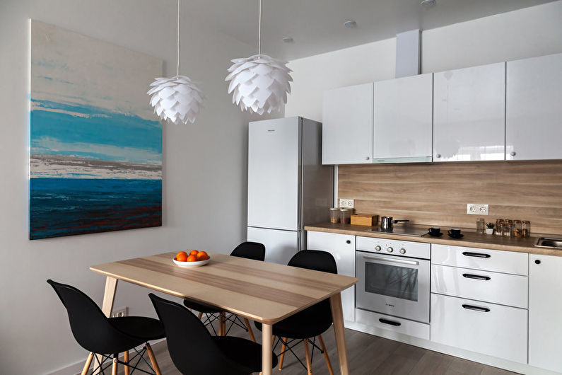 Cozinha 11 m² estilo ecológico - design de interiores