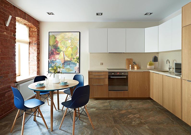 Kuchynský dizajn 12 m2 - povrchová úprava podláh