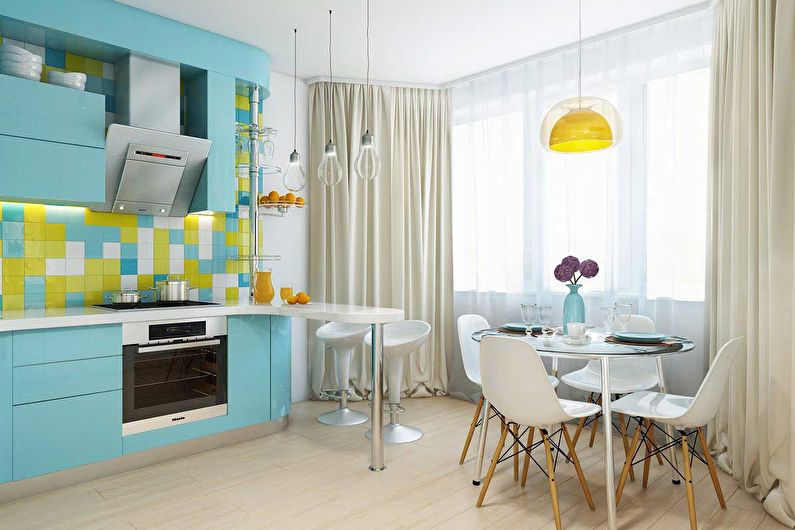 Kuchynský dizajn 12 m² v modernom štýle