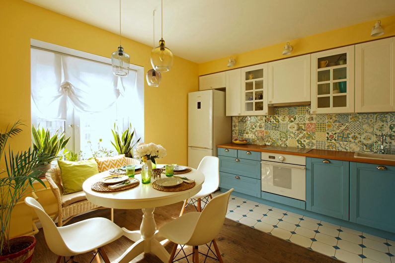 Kuchynský dizajn 12 m² v provensálskom štýle