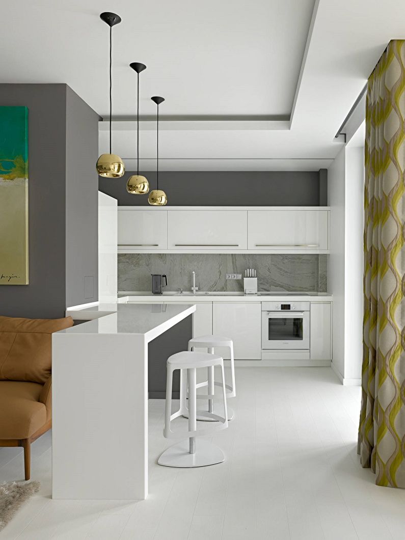 Kuchynský dizajn 13 m2 - Stropná dekorácia