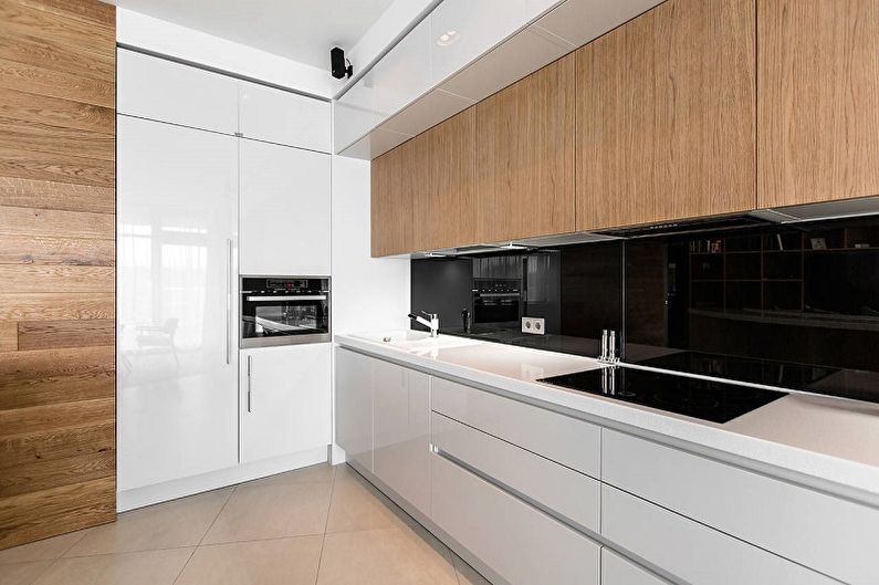 Kuchyňa 13 m2 v modernom štýle - interiérový dizajn
