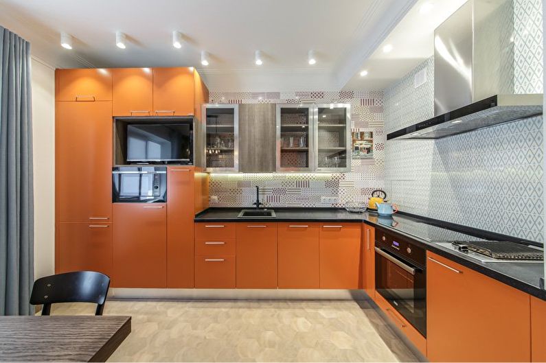 Bucătărie 20 mp într-un stil modern - Design interior