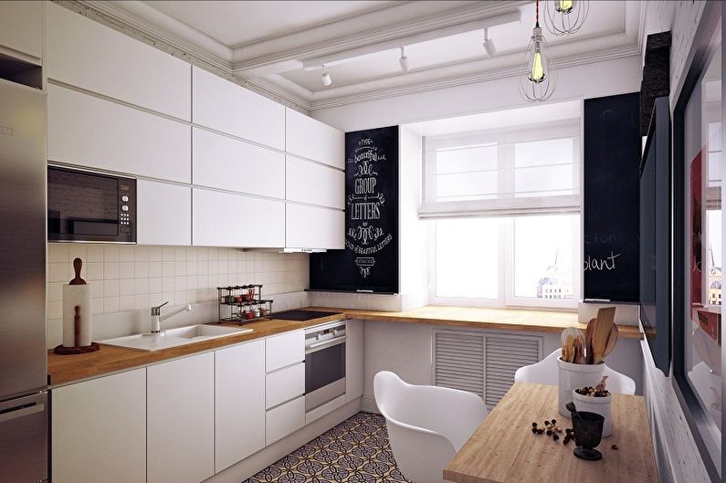 Kjøkken 4 kvm. i skandinavisk stil - interiør