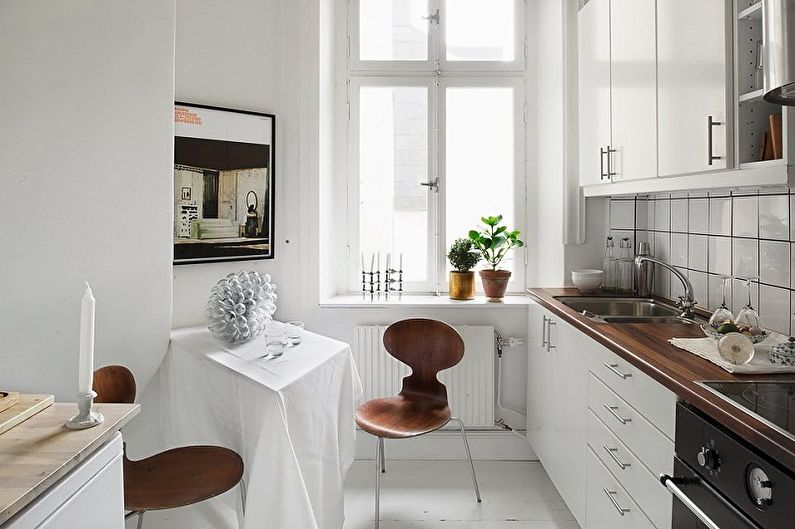 Design de interiores da cozinha 4 m². - Foto