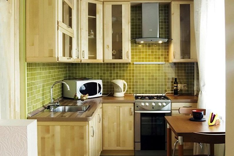 Design de interiores da cozinha 4 m2. - Foto