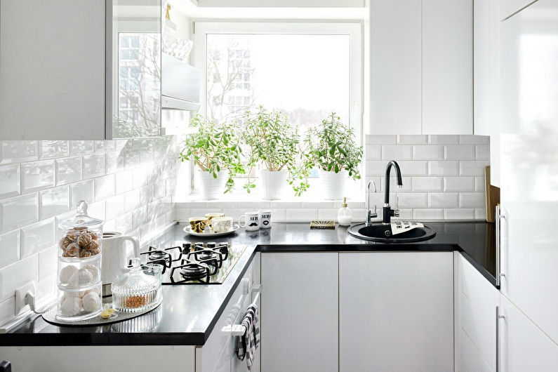 Κουζίνα 7 τ.μ. σε σκανδιναβικό στυλ - εσωτερική διακόσμηση