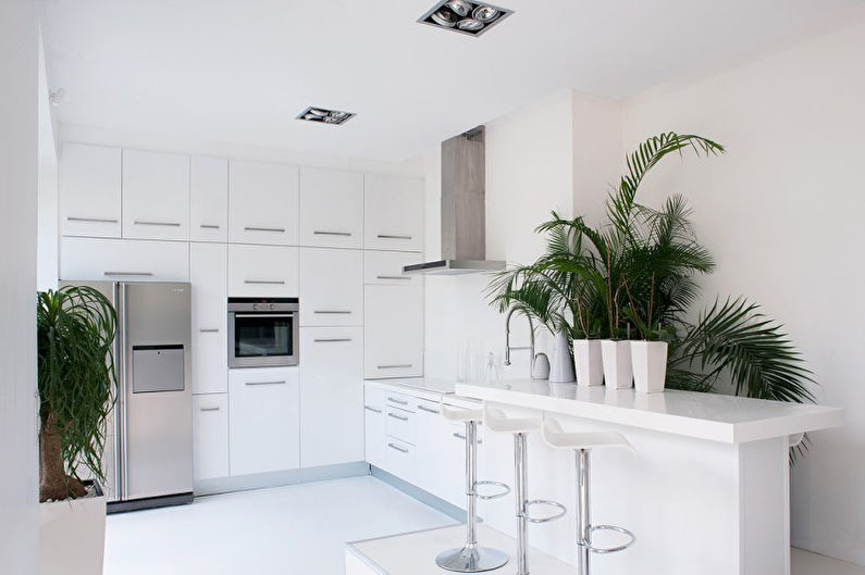Biela kuchyňa 8 m2 - Interiérový dizajn