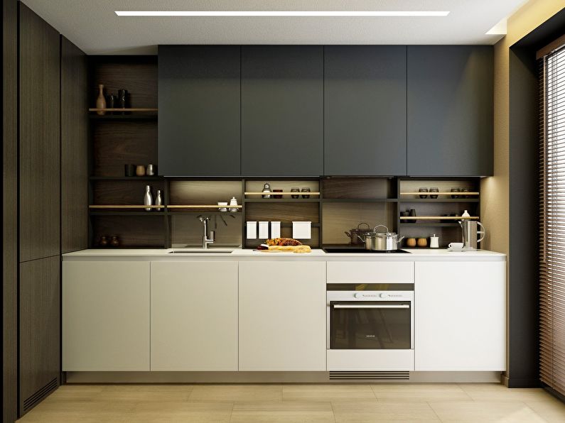 Kuchynský dizajn 9 m2 v modernom štýle