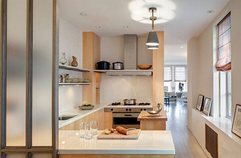 Projeto da cozinha de canto 9 m².