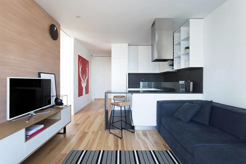 Bucătărie-living în stil scandinav - Design interior