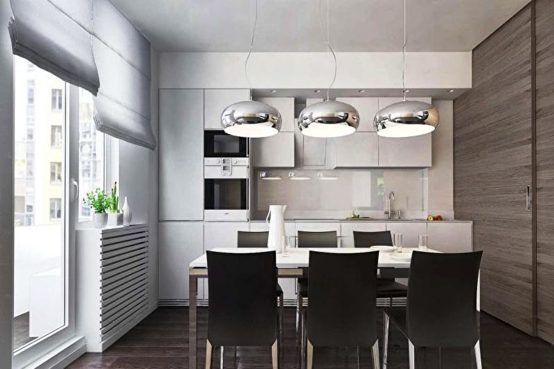 Kuchyňa -jedáleň v modernom štýle - interiérový dizajn